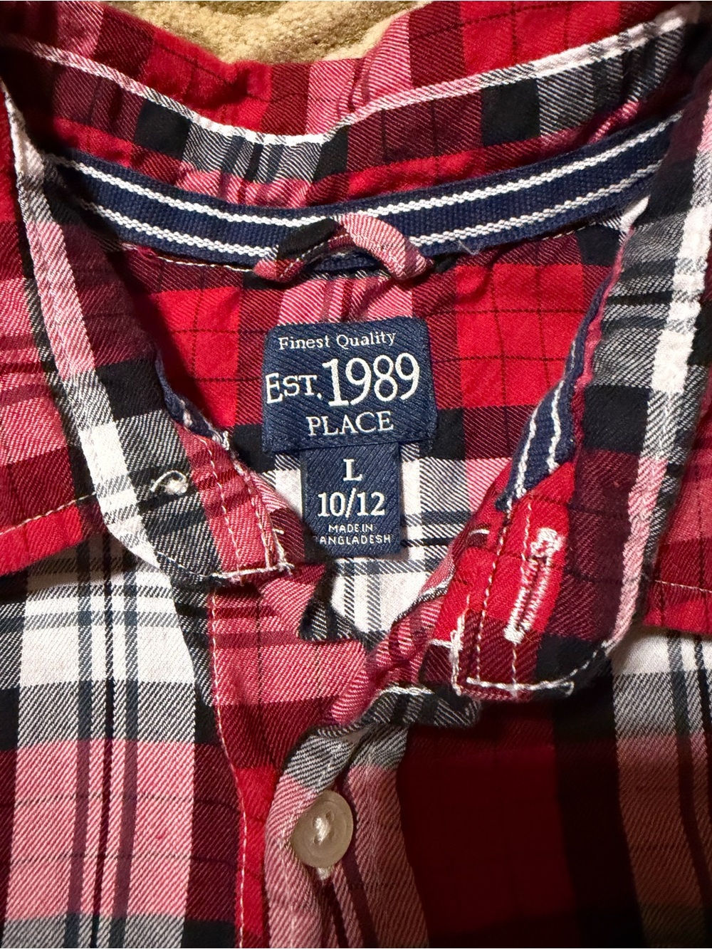The Children's Place Red Plaid Button-Up Shirt - Boys - Picture 2 of 2